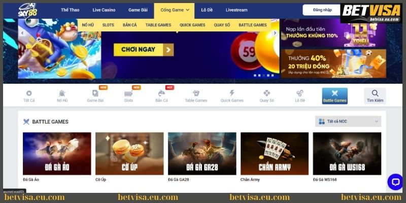Game Sky88 - Review điểm đến lý tưởng cho mọi bet thủ 3 Battle game Sky88 giúp bet thủ chinh chiến thỏa mãn