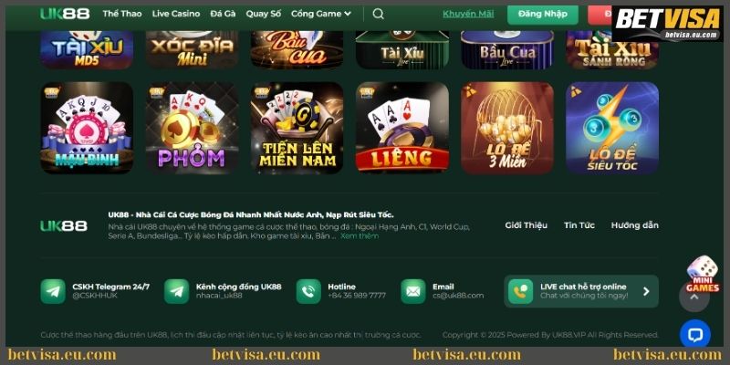 Game UK88 - Review nhà cái Anh Quốc đỉnh nhất hiện nay 3 Giao diện UK88 có thiết kế rất hiện đại
